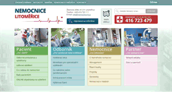 Desktop Screenshot of nemocnice-lt.cz